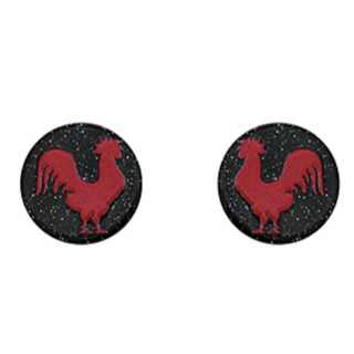 USC20-Acrylic Gamecock Disk Stud Earrings