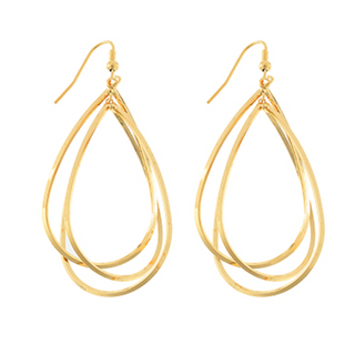 M102- Layered Teardrop Earrings