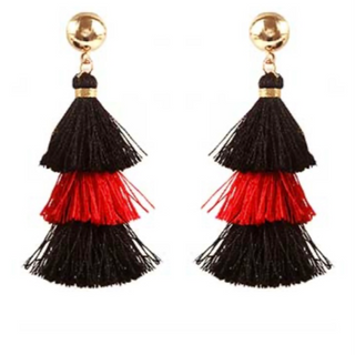 USC76- 3 Tier Tassel Earrings