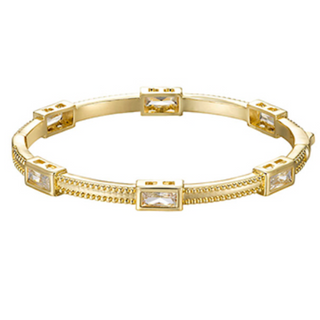 CL60- CZ Baguette Station Bracelet