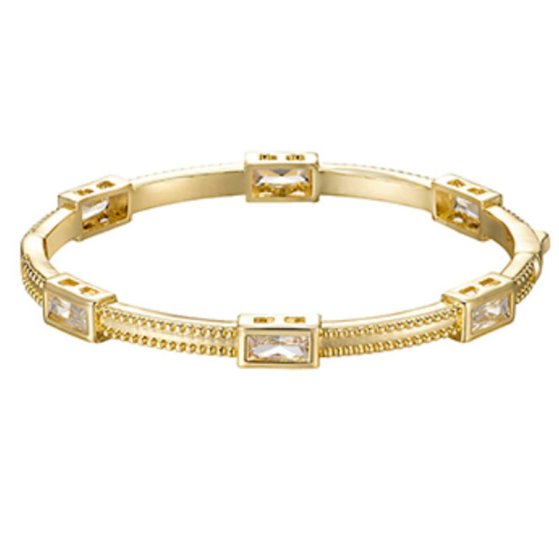 CL60- CZ Baguette Station Bracelet Main Image