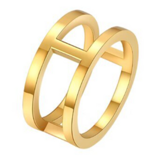 R18 - CAGE RING-18K GOLD PLATED STAINLESS STEEL (gold or silver available)