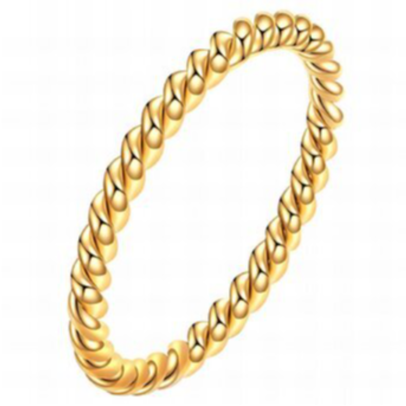 R19-ROPE RING- 18K GOLD-PLATED STAINLESS-STEEL  Main Image