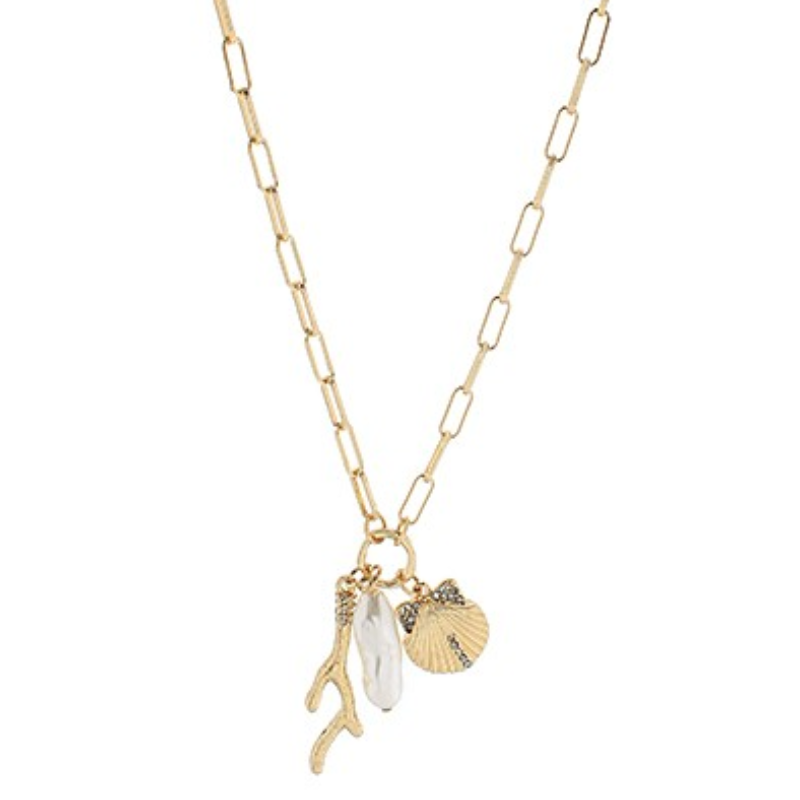 N32-3 Charm Ocean Pendant & Clip Chain Necklace Main Image