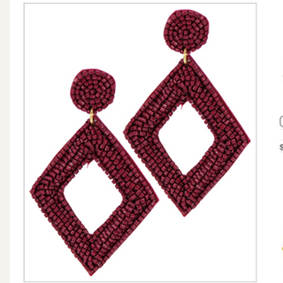 USC69- Beaded Diamond Earrings