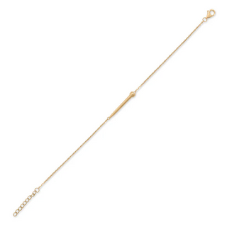 Y39- 6.5" + 1" 14 Karat Gold Plated Nail Bracelet