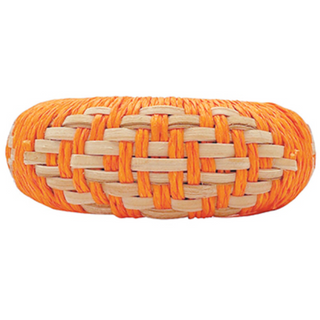 C70-Arrows Pattern orange Rattan Bangle Bracelet 