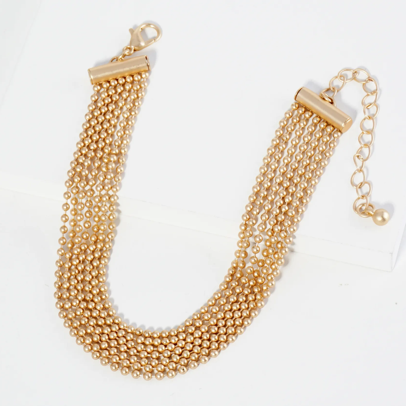 B36-Multi Strand Ball Chain Bracelet - Thumbnail (Preview) 2