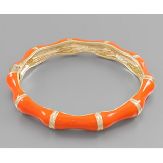 C29- Orange Bamboo Hinge Bracelet