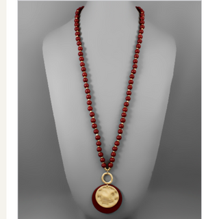 USC54- Layered Disc Bead Necklace