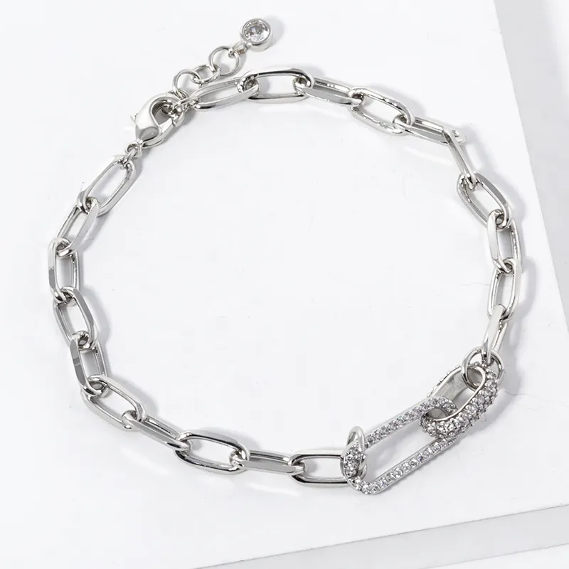 Y13-Pave Link Chain Bracelet (also available in white gold) - Thumbnail (Preview) 2