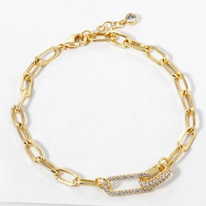 Y13-Pave Link Chain Bracelet (also available in white gold) Main Image