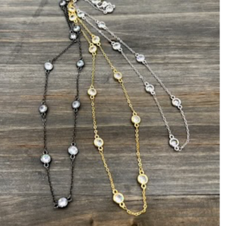 CL52– Gold Diamond by Yard necklace - Thumbnail 2