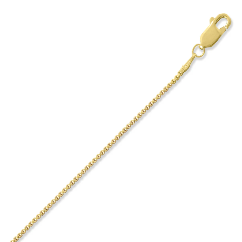 CL41- 14K Gold Plated Light Box Chain (1mm) Main Image