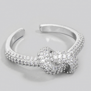 R23- Cz Pave Knot Open Band Ring - Thumbnail 2