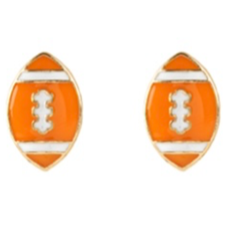 T176- .35” White & Orange Epoxy Footballs- Main Image