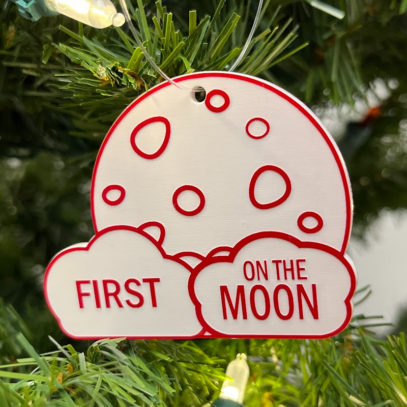 First On The Moon - WHITE (2.50L x 2.00H)