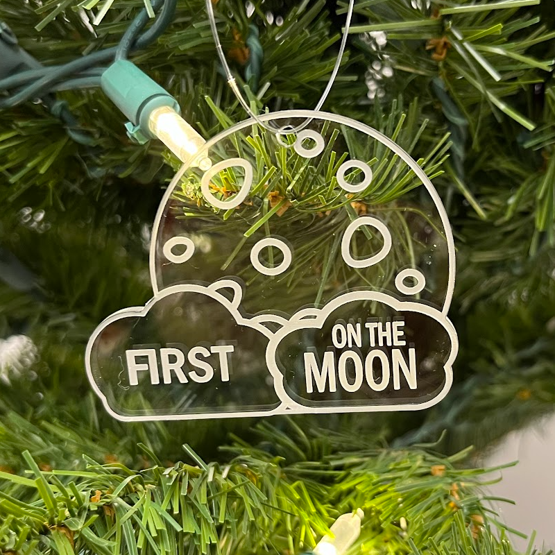 First On The Moon - CLEAR (2.50L x 2.00H)