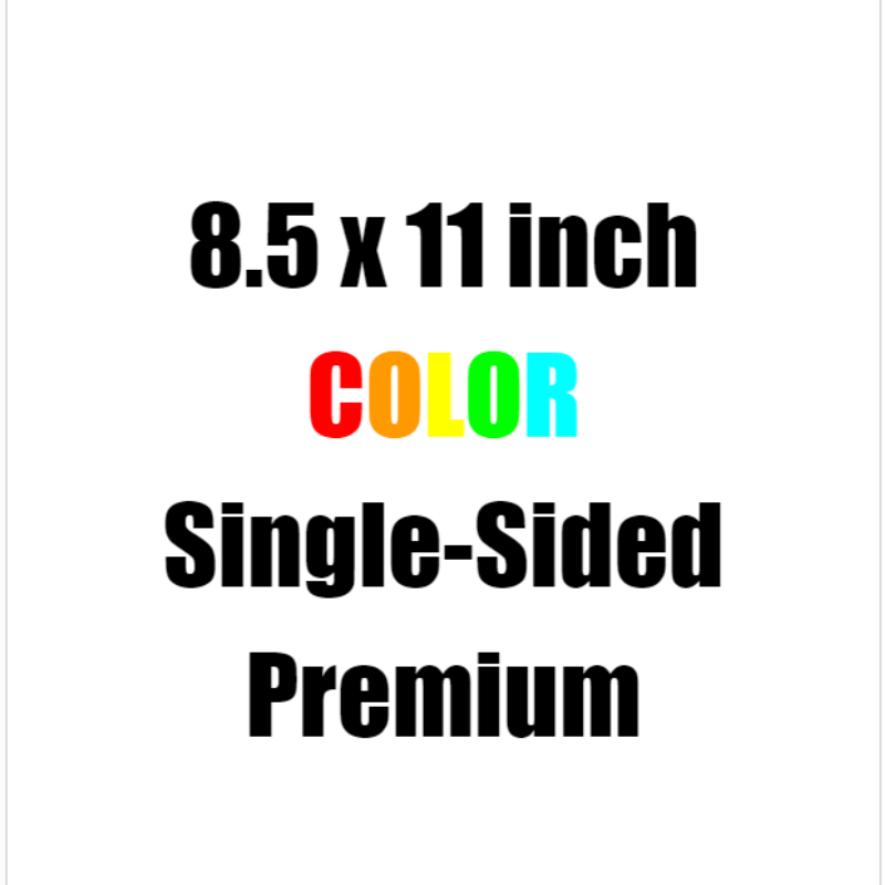 8.5 x 11 Color Copy Premium Paper, Single-Sided