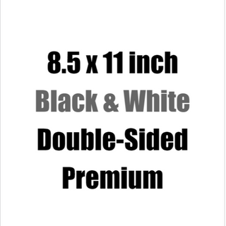 8.5 x 11 B&W Copy Premium Paper, Double-Sided