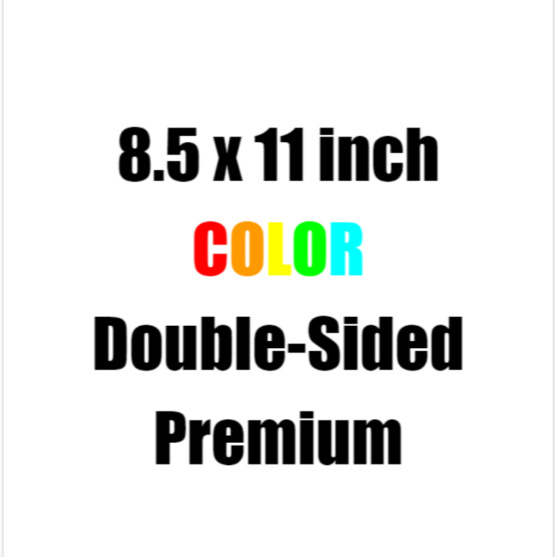 8.5 x 11 Color Copy Premium Paper, Double-Sided