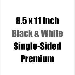 8.5 x 11 B&W Copy Premium Paper, Single-Sided