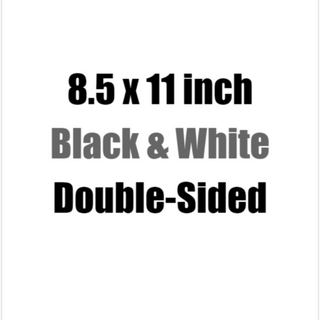 8.5 x 11 B&W Copy Standard Paper, Double-Sided