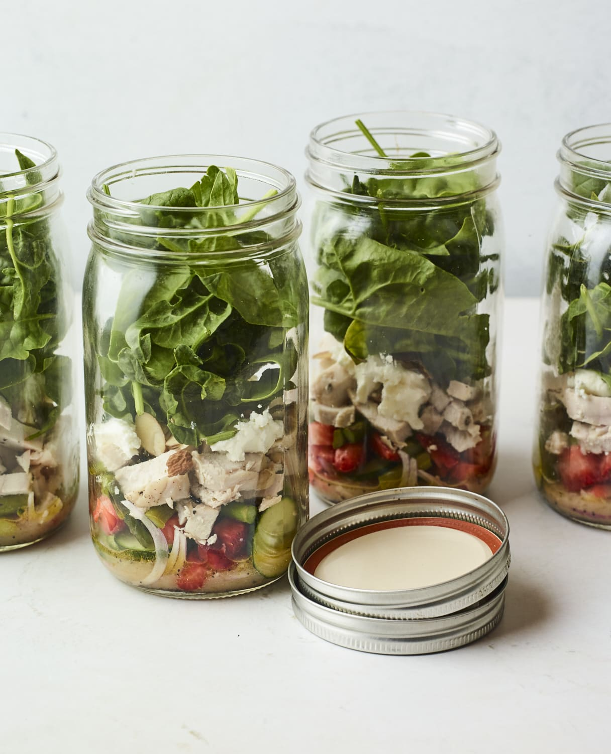 Strawberry Spinach Mason Jar Salad Main Image