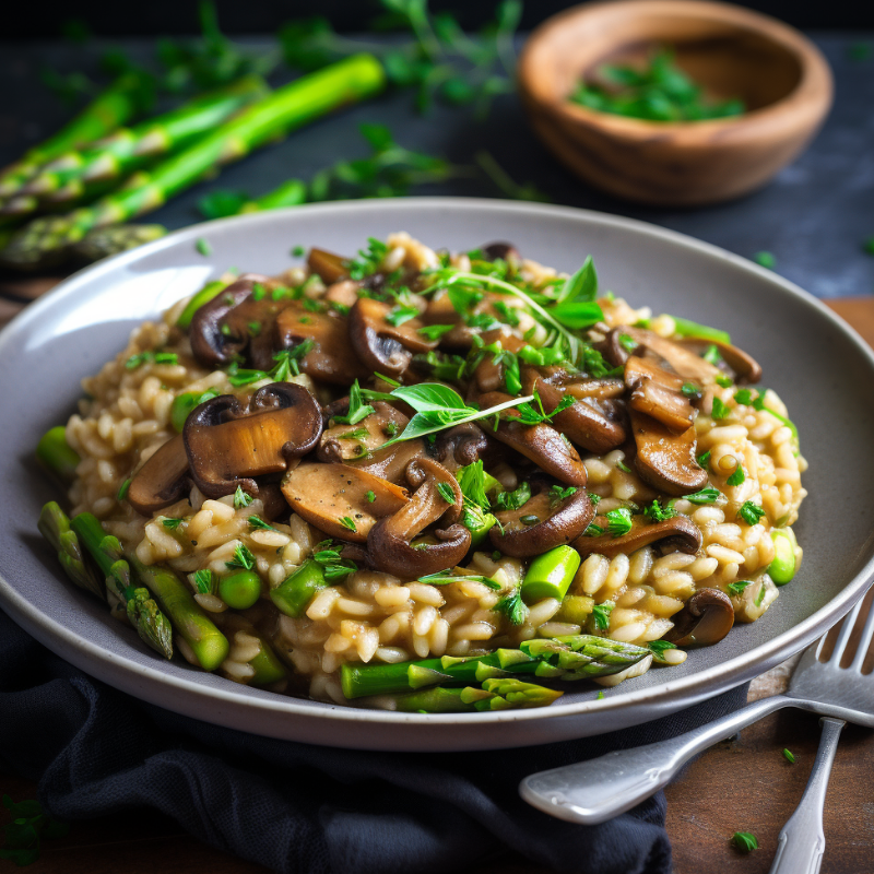 Mushroom and Asparagus Risotto Main Image