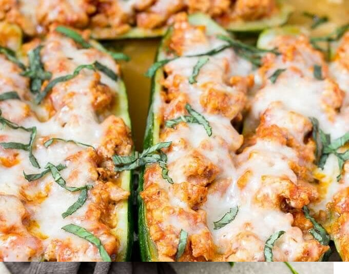 Turkey Parmesan Zucchini Boats Main Image