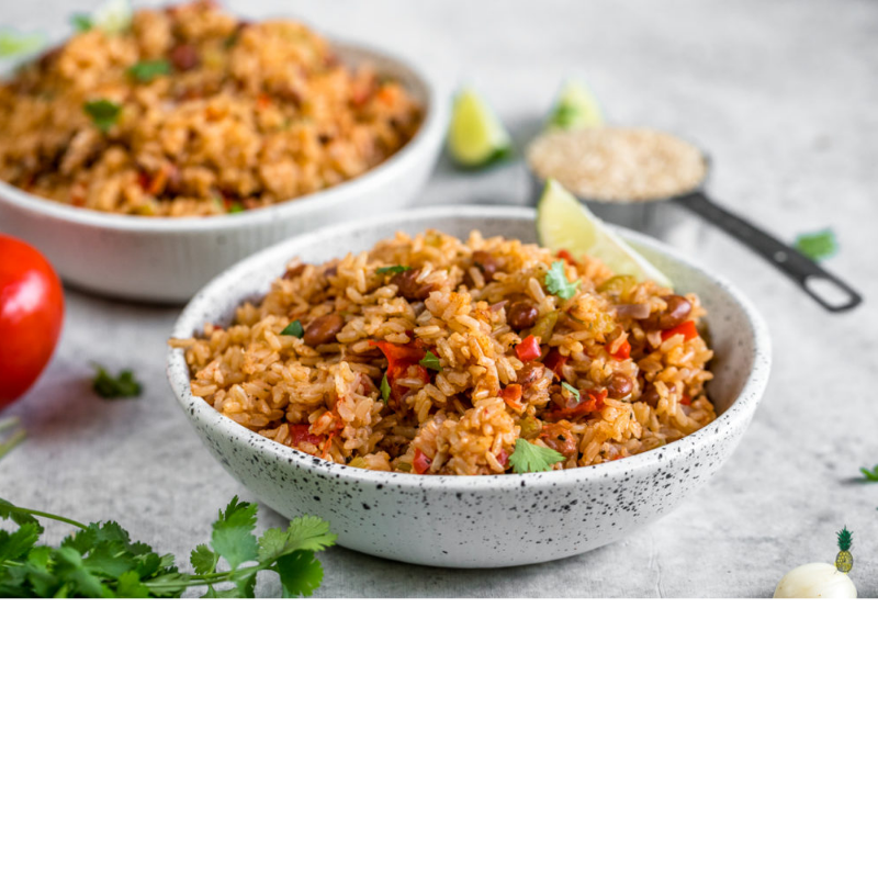 Pigeon pea rice with meetless beef 