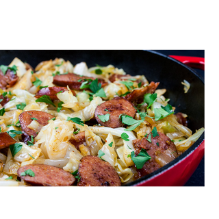 Cabbage and sausage casserole