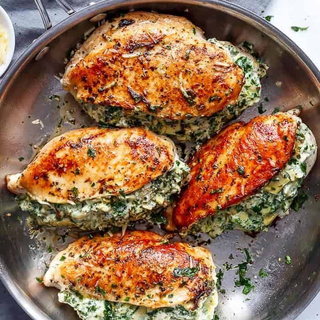 Spinach stuffed Chicken breast 