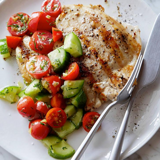 Grilled Chicken with a side of meditaranean cucumber salad - Copy 1