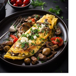 Spinach and Mushroom Omelette - Copy 1