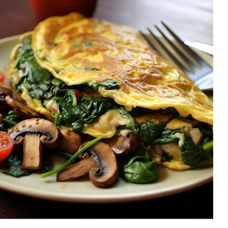 Spinach and Mushroom Omelette
