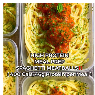 High Protein Chickpea pasta and Meatballs 