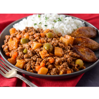 Spanish Turkey Picadillo over QUINOA BROWN RICE 