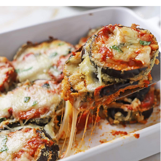 High protein Eggplant Parmesan 