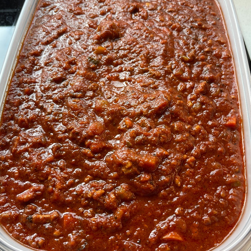 Italian Dinner with Spaghetti, Meat Sauce, and a loaf of artisan bread (Kid tested, kid approved) Main Image