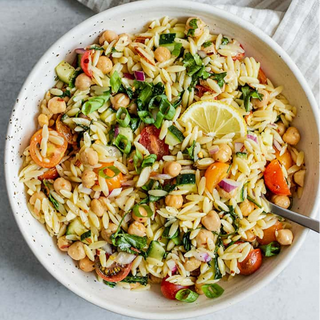 Lemon Orzo Chickpea Salad