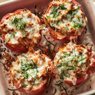 Chicken Parmesan & Quinoa Stuffed Pepper