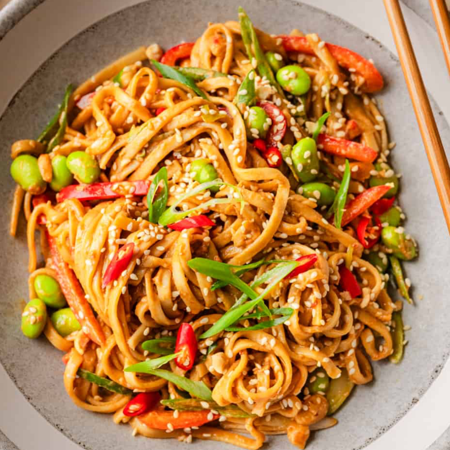 Sesame Noodles & Vegetables (Chicken is Optional) Main Image