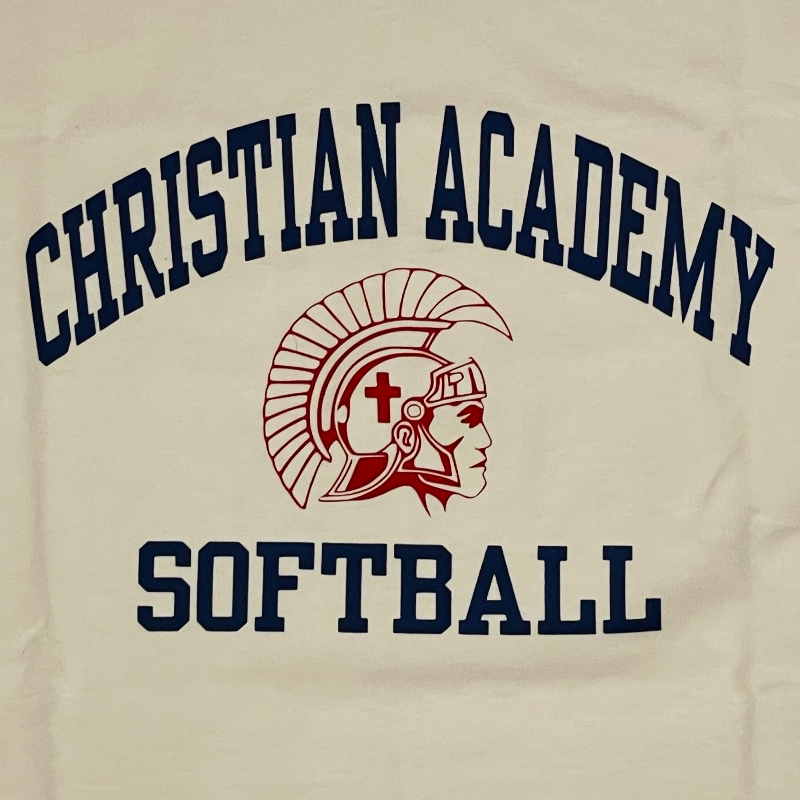 7. Christian Academy Softball w/ Head in middle Main Image