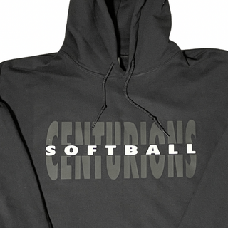 5. Centurions Black on Black with White Softball in middle