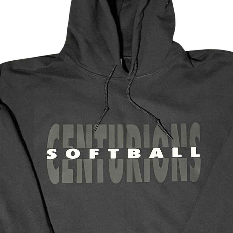 5. Centurions Black on Black with White Softball in middle Main Image