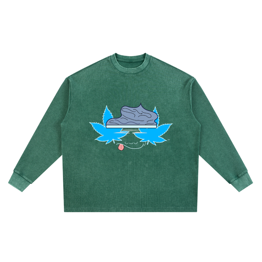 Mineral Wash Waffle Oversized T-Shirt