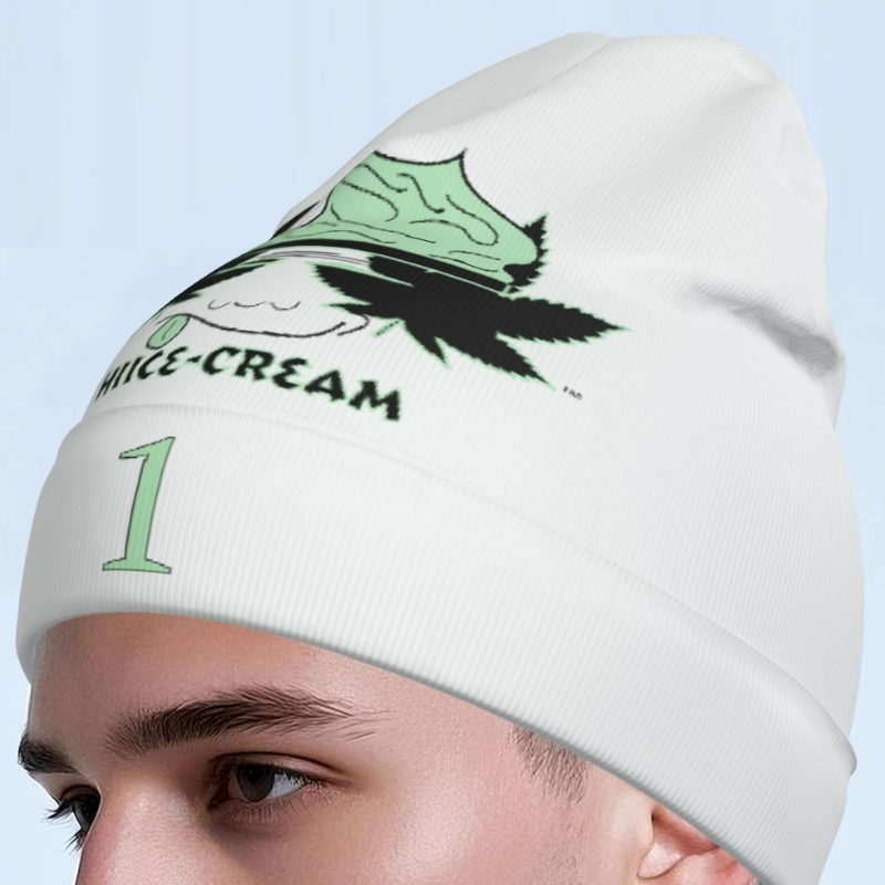 Printed Long Beanie "1"