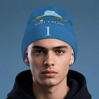 Printed Long Beanie - Dodger Blue - Original