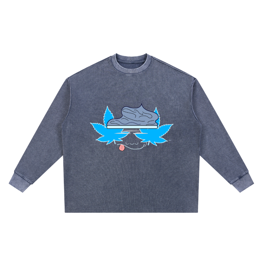 Mineral Wash Waffle Oversized T-Shirt